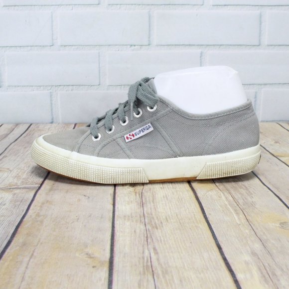 Superga Shoes - Superga Gray Canvas Lace Up Casual Sneakers Size 7